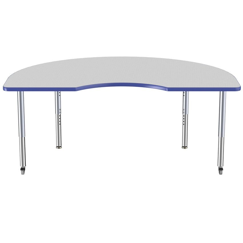 FDP 48" x 72" Kidney Thermofused Activity Table with Adjustable Super Legs (FDP - 14794 - XX) - SchoolOutlet