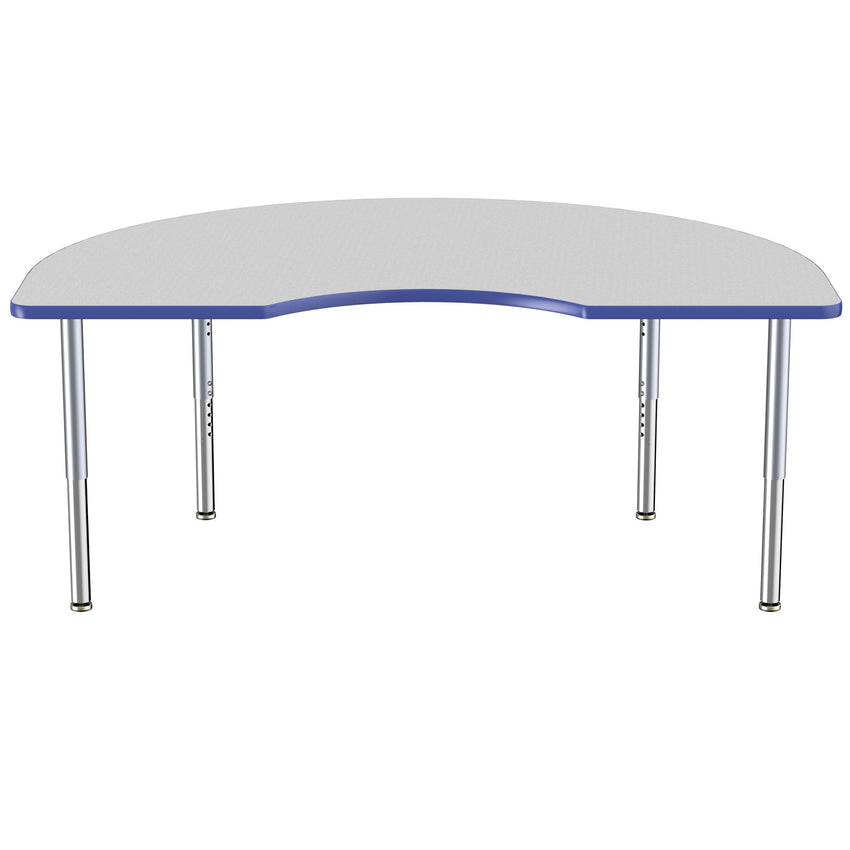 FDP 48" x 72" Kidney Thermofused Activity Table with Adjustable Super Legs (FDP - 14794 - XX) - SchoolOutlet