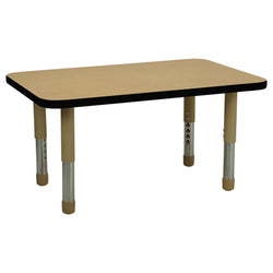 FDP 24" x 36" Rectangle T-Molding Activity Table with Adjustable Tiny Tot Legs (FDP-14891-XX)