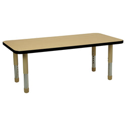 FDP 24" x 48" Rectangle T-Molding Activity Table with Adjustable Tiny Tot Legs (FDP-14892-XX)