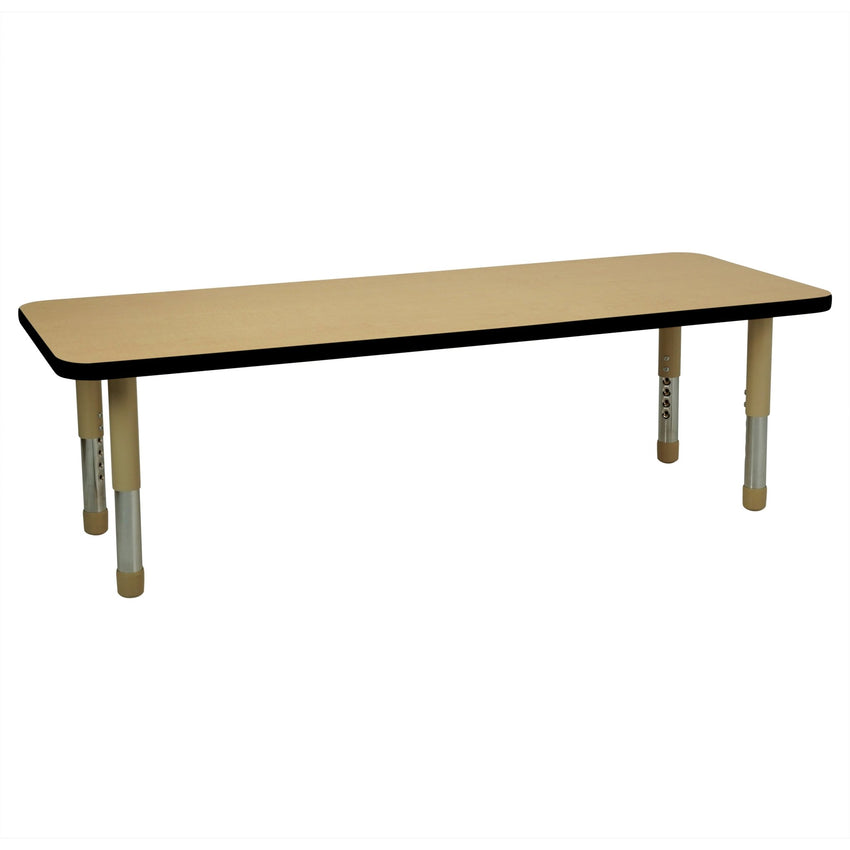 FDP 24" x 60" Rectangle T - Molding Activity Table with Adjustable Tiny Tot Legs (FDP - 14893 - XX) - SchoolOutlet