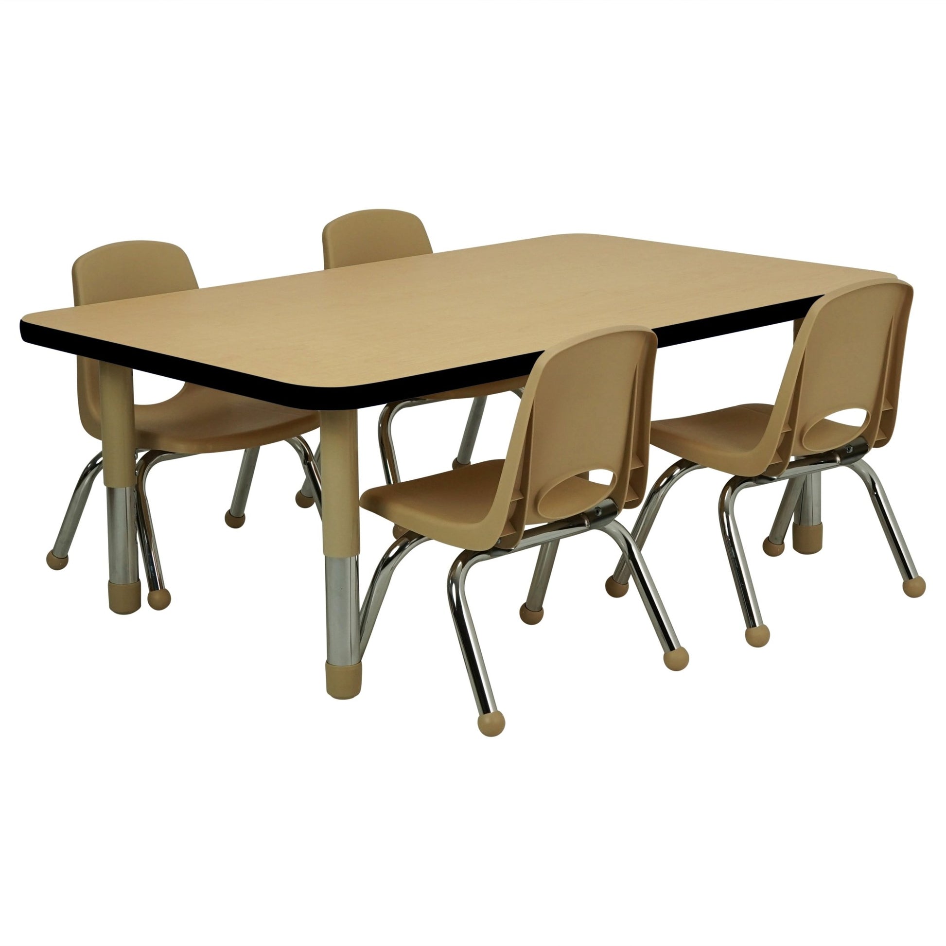 FDP 30" x 48" Rectangle T - Molding Activity Table with Adjustable Tiny Tot Legs (FDP - 14894 - XX) - SchoolOutlet