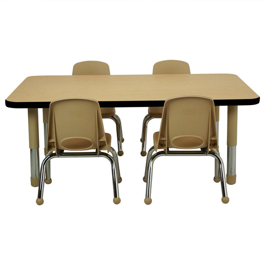 FDP 30" x 48" Rectangle T - Molding Activity Table with Adjustable Tiny Tot Legs (FDP - 14894 - XX) - SchoolOutlet
