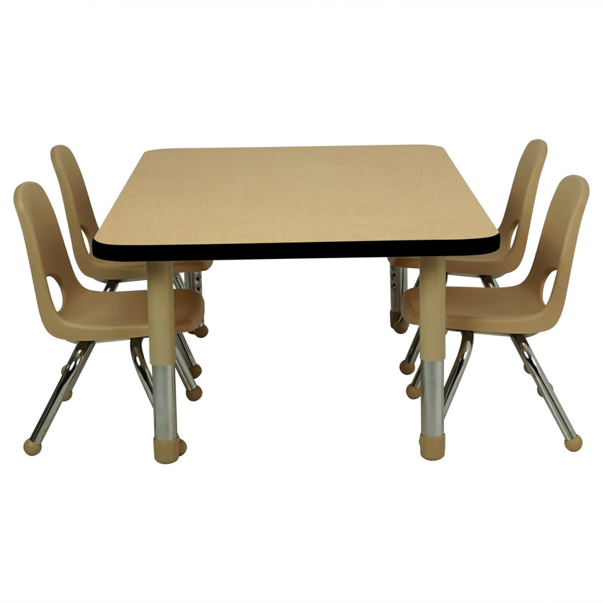 FDP 30" x 48" Rectangle T - Molding Activity Table with Adjustable Tiny Tot Legs (FDP - 14894 - XX) - SchoolOutlet
