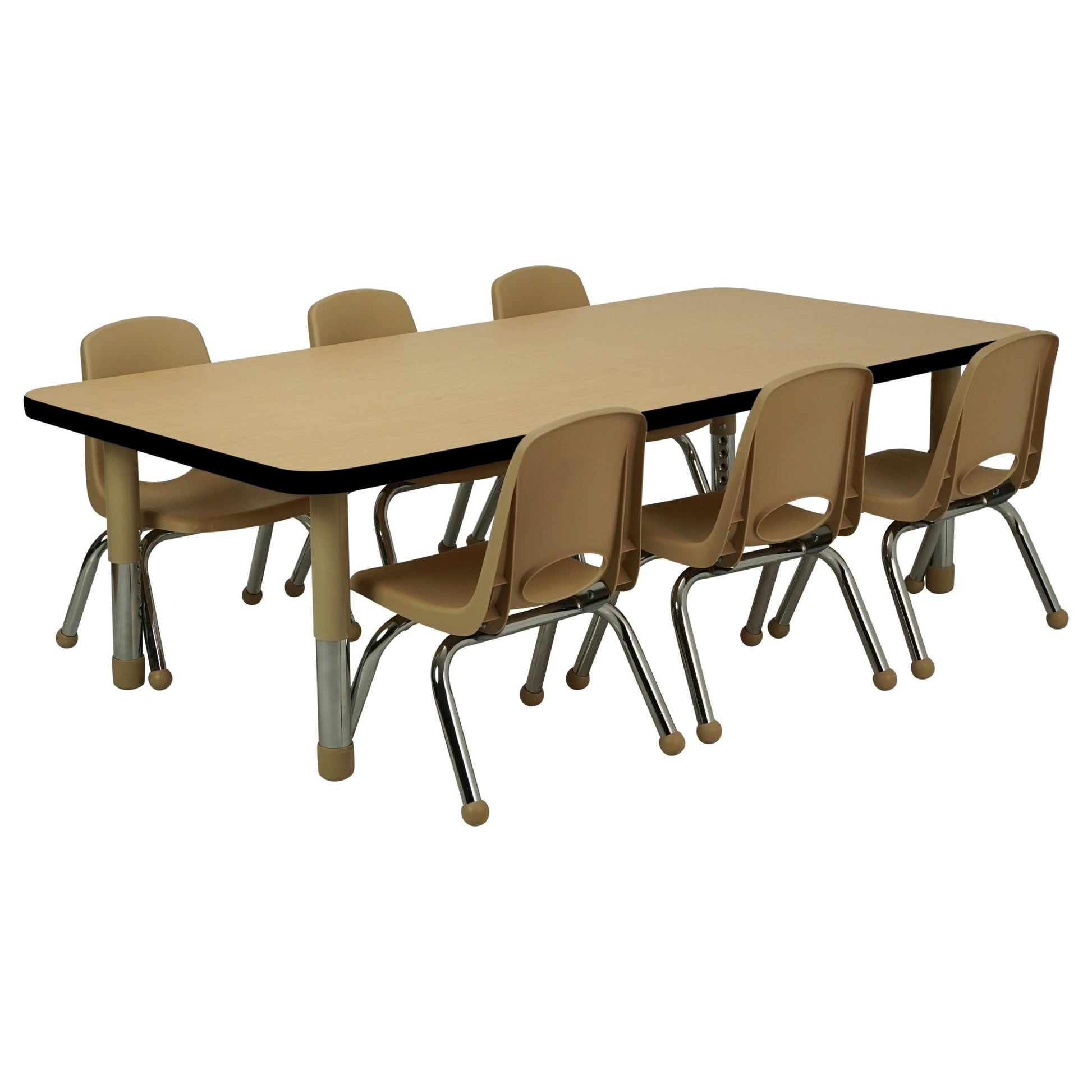FDP 30" x 60" Rectangle T - Molding Activity Table with Adjustable Tiny Tot Legs (FDP - 14895 - XX) - SchoolOutlet