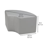 FDP Pro Series Upholstered Quarter Circle Ottoman 18