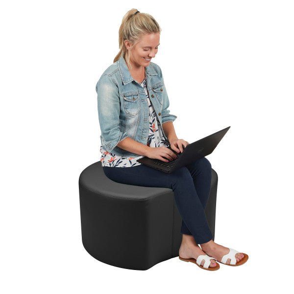 FDP Pro Series Upholstered Crescent Ottoman 18" Height (14986 - XX) - SchoolOutlet