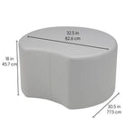 FDP Pro Series Upholstered Crescent Ottoman 18