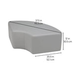 FDP Pro Series Upholstered Quarter Circle Ottoman 12