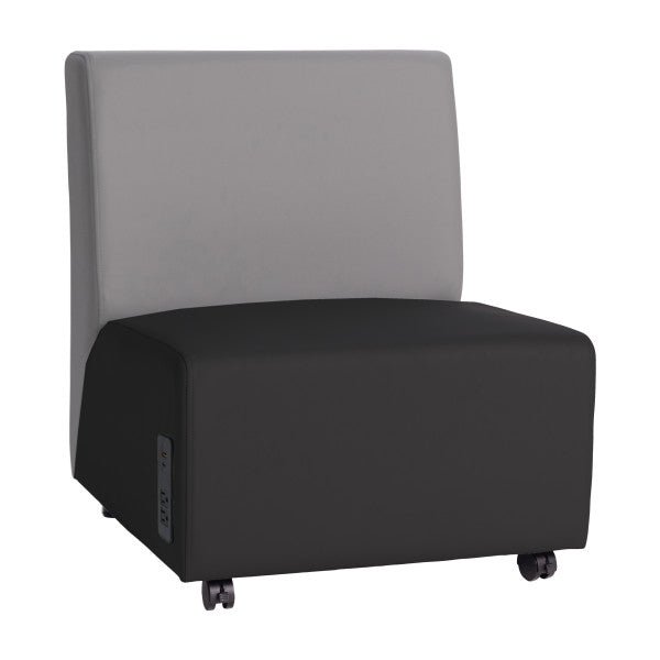 FDP Pro Series Upholstered Armless Mobile Chair with Tech Panel (14993 - XX) - SchoolOutlet