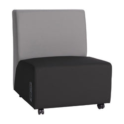 FDP Pro Series Upholstered Armless Mobile Chair with Tech Panel (14993-XX)