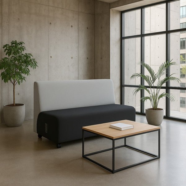 FDP Pro Series Upholstered Armless Mobile Sofa with Tech Panel (14994 - XX) - SchoolOutlet