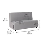 FDP Pro Series Upholstered Armless Mobile Sofa with Tech Panel (14994 - XX) - SchoolOutlet