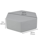 FDP Pro Series Upholstered Hexagon Ottoman 12