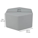 FDP Pro Series Upholstered Hexagon Ottoman 18