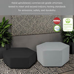 FDP Pro Series Upholstered Hexagon Ottoman 18