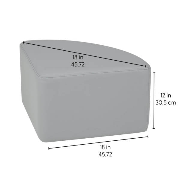 FDP Pro Series Upholstered Pie Ottoman 12" Height (15004 - XX) - SchoolOutlet