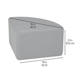 FDP Pro Series Upholstered Pie Ottoman 12