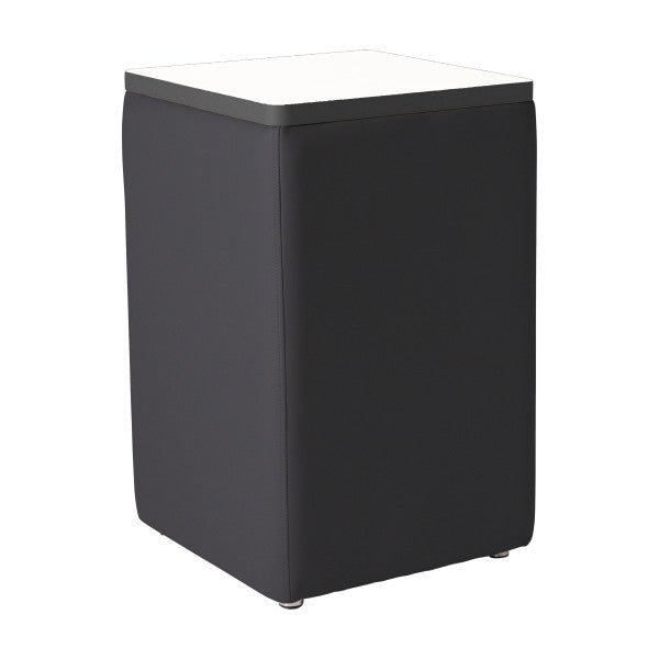 FDP Pro Series Upholstered 18" x 18" Square Dry - Erase Ottoman Table with Tech Panel 28" Height (15007 - XXXX) - SchoolOutlet