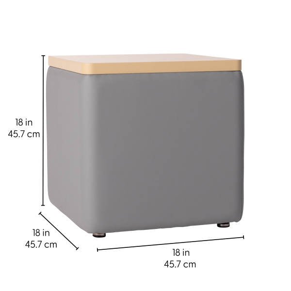 FDP Pro Series Upholstered 18" x 18" Square Ottoman Table 18" Height (15008 - XXXX) - SchoolOutlet