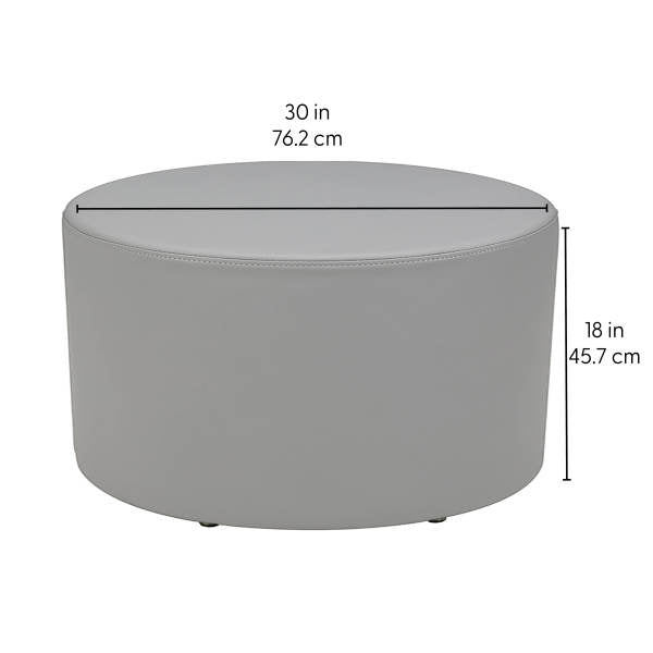 FDP Pro Series Upholstered 30" Round Ottoman 18" Height (15013 - XX) - SchoolOutlet