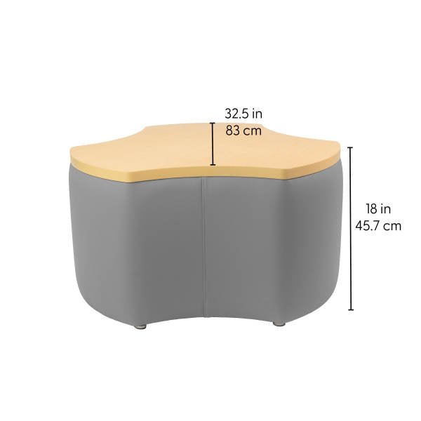 FDP Pro Series Upholstered Cog Ottoman Table 18" Height (15018 - XXXX) - SchoolOutlet