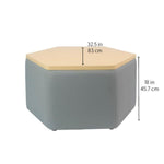 FDP Pro Series Upholstered Hexagon Ottoman Table 18