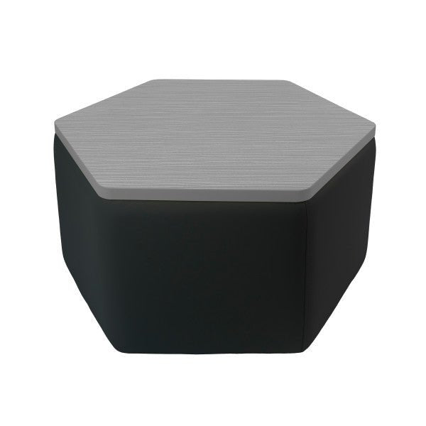 FDP Pro Series Upholstered Hexagon Ottoman Table 18" Height (15020 - XXXX) - SchoolOutlet