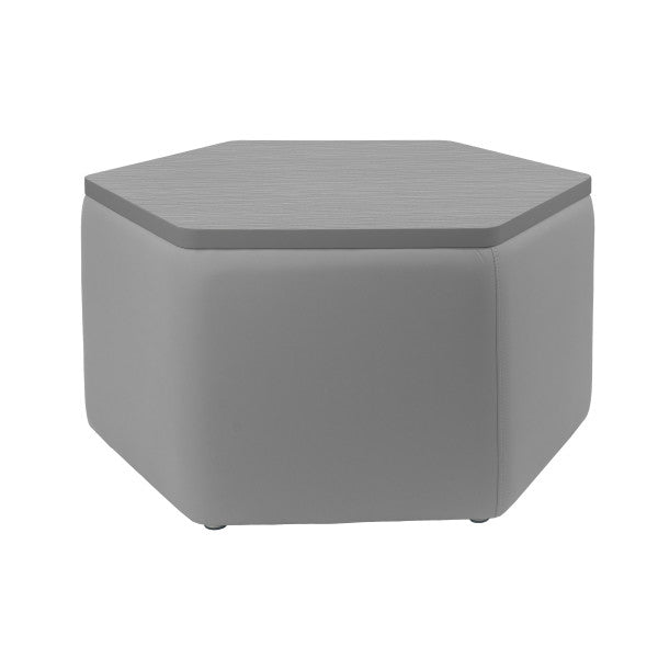 FDP Pro Series Upholstered Hexagon Ottoman Table 18" Height (15020 - XXXX) - SchoolOutlet