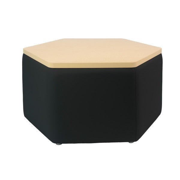 FDP Pro Series Upholstered Hexagon Ottoman Table 18" Height (15020 - XXXX) - SchoolOutlet