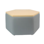 FDP Pro Series Upholstered Hexagon Ottoman Table 18