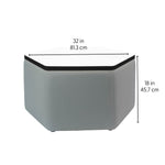 FDP Pro Series Upholstered Hexagon Dry - Erase Ottoman Table 18