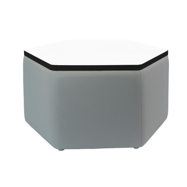 FDP Pro Series Upholstered Hexagon Dry - Erase Ottoman Table 18" Height (15021 - XXXX) - SchoolOutlet