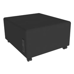 FDP Pro Series Upholstered Square Mobile Ottoman with Tech Panel (15027-XX)