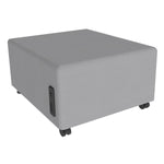 FDP Pro Series Upholstered Square Mobile Ottoman with Tech Panel (15027 - XX) - SchoolOutlet
