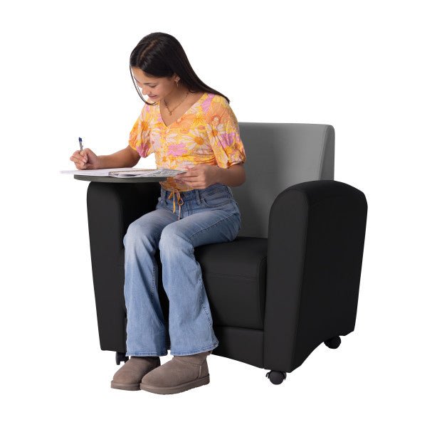 FDP Pro Series Upholstered Common Area Chair with Tablet (15030 - XXXX) - SchoolOutlet