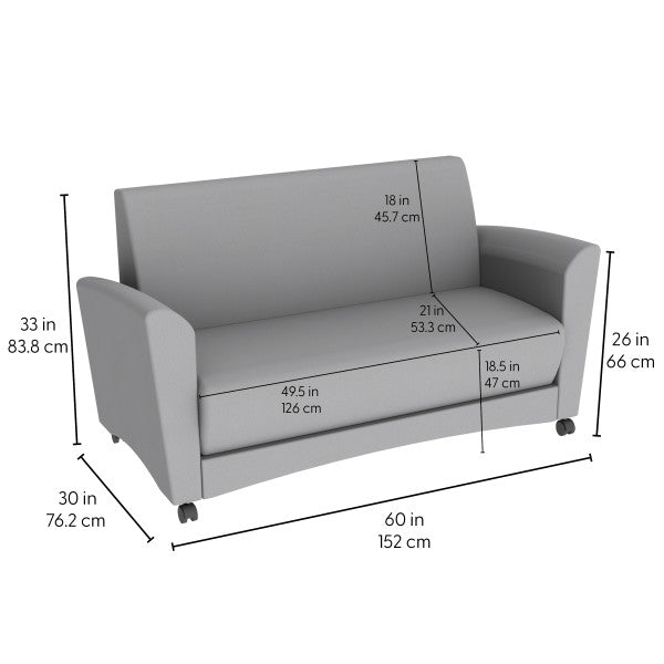 FDP Pro Series Upholstered Mobile Common Area Sofa (15031 - XX) - SchoolOutlet