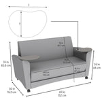 FDP Pro Series Upholstered Common Area Sofa with Tablet (15032 - XXXX) - SchoolOutlet