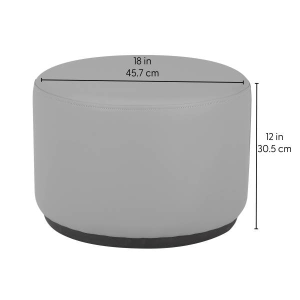 FDP Pro Series Upholstered 18" Round Ottoman Rocker 12" Height (15045 - XX) - SchoolOutlet