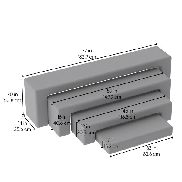 FDP Pro Series Nesting Benches, 4 - Piece Set (15082 - XX) - SchoolOutlet