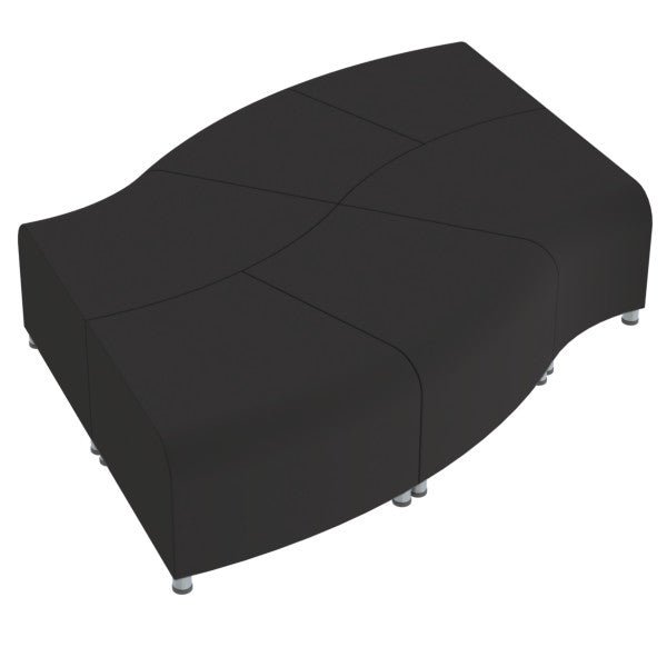 FDP Pro Series Connect Edged Ripple Backless Seating, 6 - Piece Set (15083 - XX) - SchoolOutlet