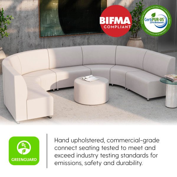 FDP Pro Series Connect Edged Ripple Backless Seating, 6 - Piece Set (15083 - XX) - SchoolOutlet