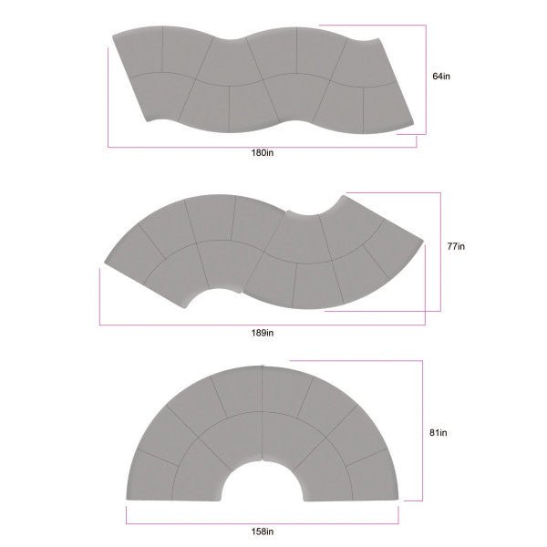 FDP Pro Series Connect Edged Crest Backless Seating, 12 - Piece Set (15085 - XX) - SchoolOutlet