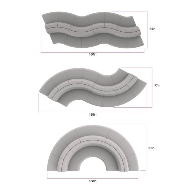FDP Pro Series Connect Edged Crest Seating, 12 - Piece Set (15091 - XX) - SchoolOutlet