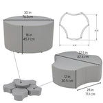 FDP Pro Series Upholstered Spoke Ottoman, 6 - Piece Set (15096 - XX) - SchoolOutlet