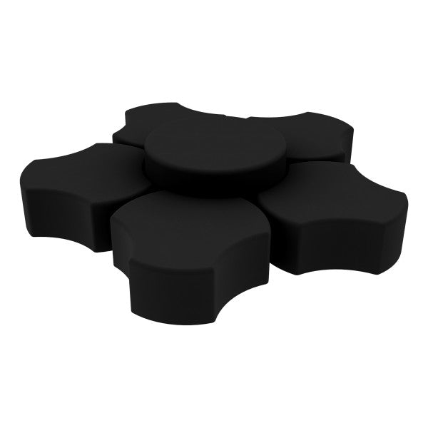 FDP Pro Series Upholstered Spoke Ottoman, 6 - Piece Set (15096 - XX) - SchoolOutlet