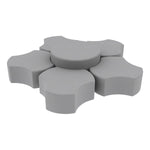 FDP Pro Series Upholstered Spoke Ottoman, 6 - Piece Set (15096 - XX) - SchoolOutlet