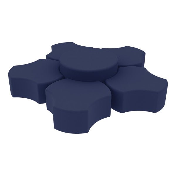 FDP Pro Series Upholstered Spoke Ottoman, 6 - Piece Set (15096 - XX) - SchoolOutlet