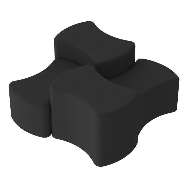 FDP Pro Series Upholstered Bowtie Ottoman, 4 - Piece (15097 - XX) - SchoolOutlet