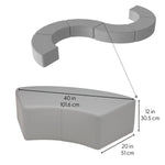FDP Pro Series Upholstered S Curve Ottoman 12